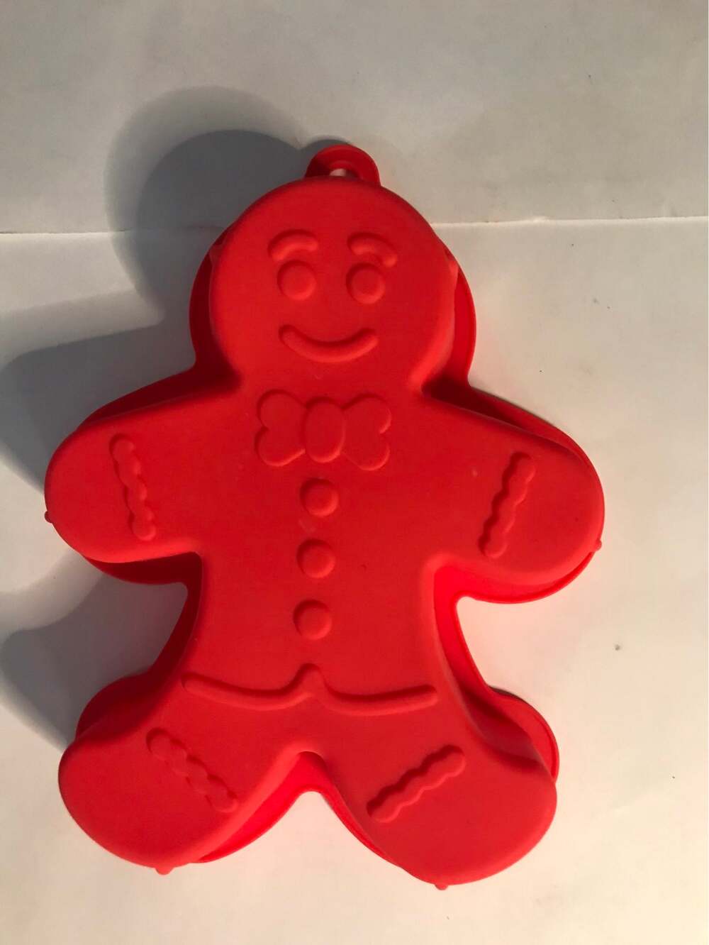 Red Gingerbread Man Silicone Baking Pan Holiday Xmas Christmas Winter Seasonal